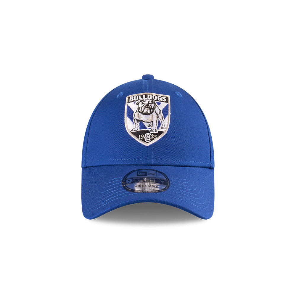 Canterbury-Bankstown Bulldogs Youth Hat - NRL 2025 Badged Blue OTC 9Forty Kids Strapback Cap - New Era